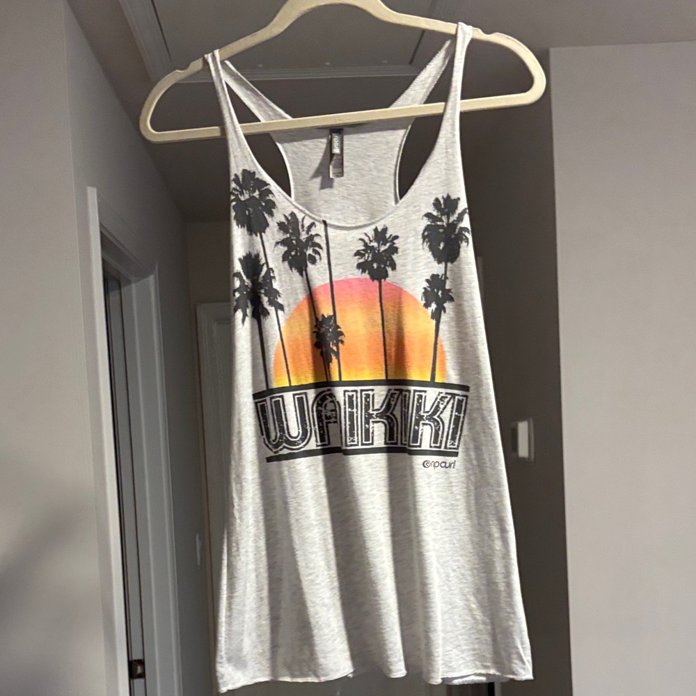 Waikiki Graphic Tank Top - Gray